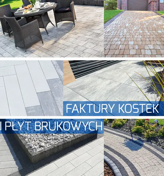 Faktury kostek brukowych