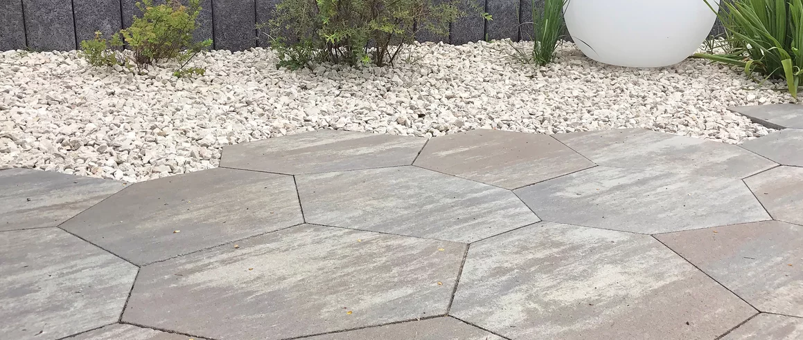 Realizacja produktu Płyta Tarasowa Exa Polbruk Taupe Szaro-Grafitowa  