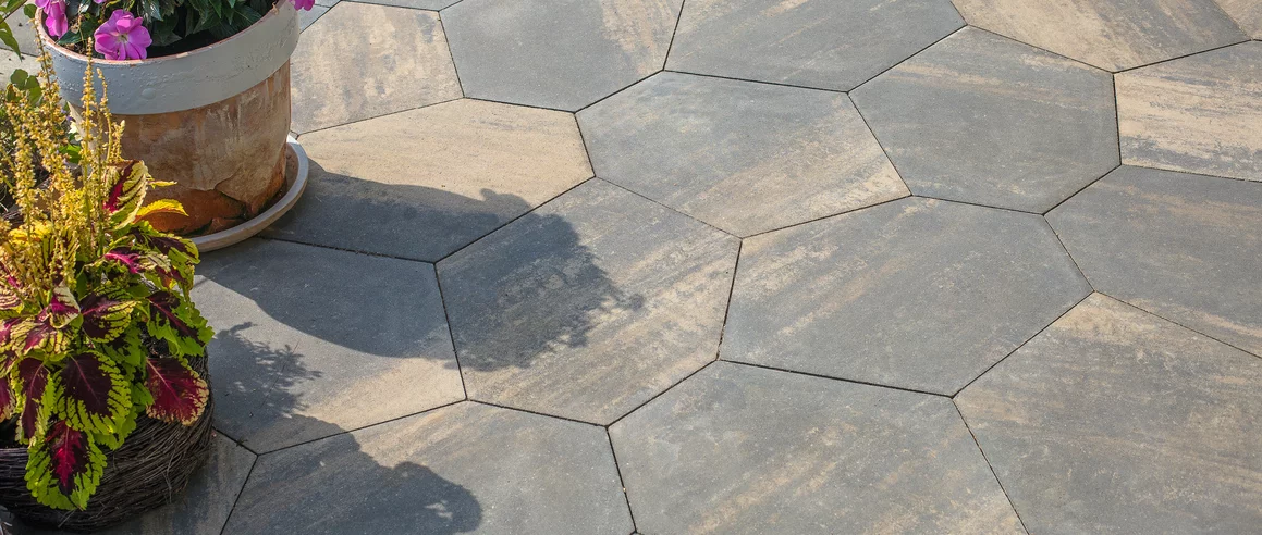Realizacja produktu Płyta Tarasowa Exa Polbruk Taupe Piaskowo-Grafitowa  