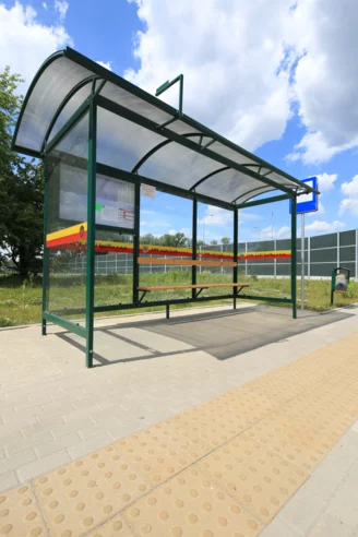 Realizacja wykonana z użyciem płyty chodnikowej Focus firmy Polbruk w kolorze Żółtym.