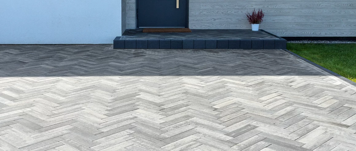 Realizacja produktu Kostka Brukowa Metrik Polbruk Nerino Szaro-Grafitowa  