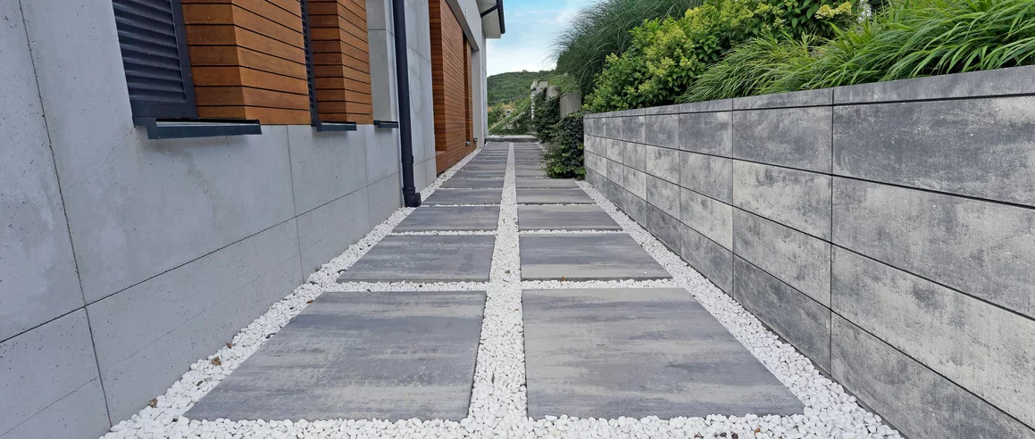 Realizacja produktu System Ogrodzeń Murro Polbruk Nerino Szaro-Grafitowy  