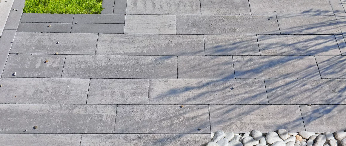 Realizacja produktu Kostka Brukowa Oland Nerino Szaro-Grafitowa  